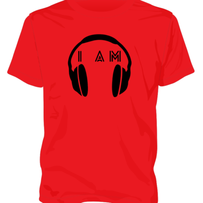 Headphones Tee Red